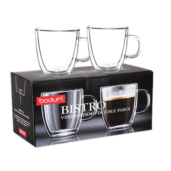 【優選】丹麥BODUM BISTRO經典手工製雙層隔熱玻璃杯 咖啡杯 啤酒果汁杯 原廠盒裝