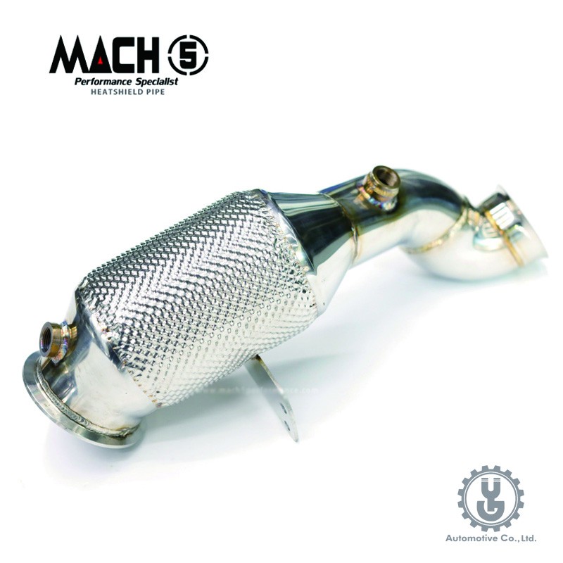 MACH5 高流量帶三元催化頭段 當派 排氣管 BENZ W212 E250 E260 2.0T 底盤【YGAUTO】