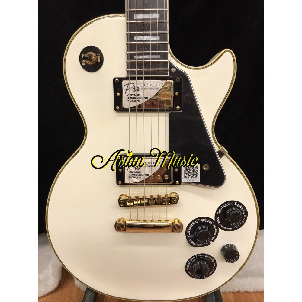亞洲樂器 Gibson Epiphone Les Paul Custom PRO 白色 可切單 附PHASE