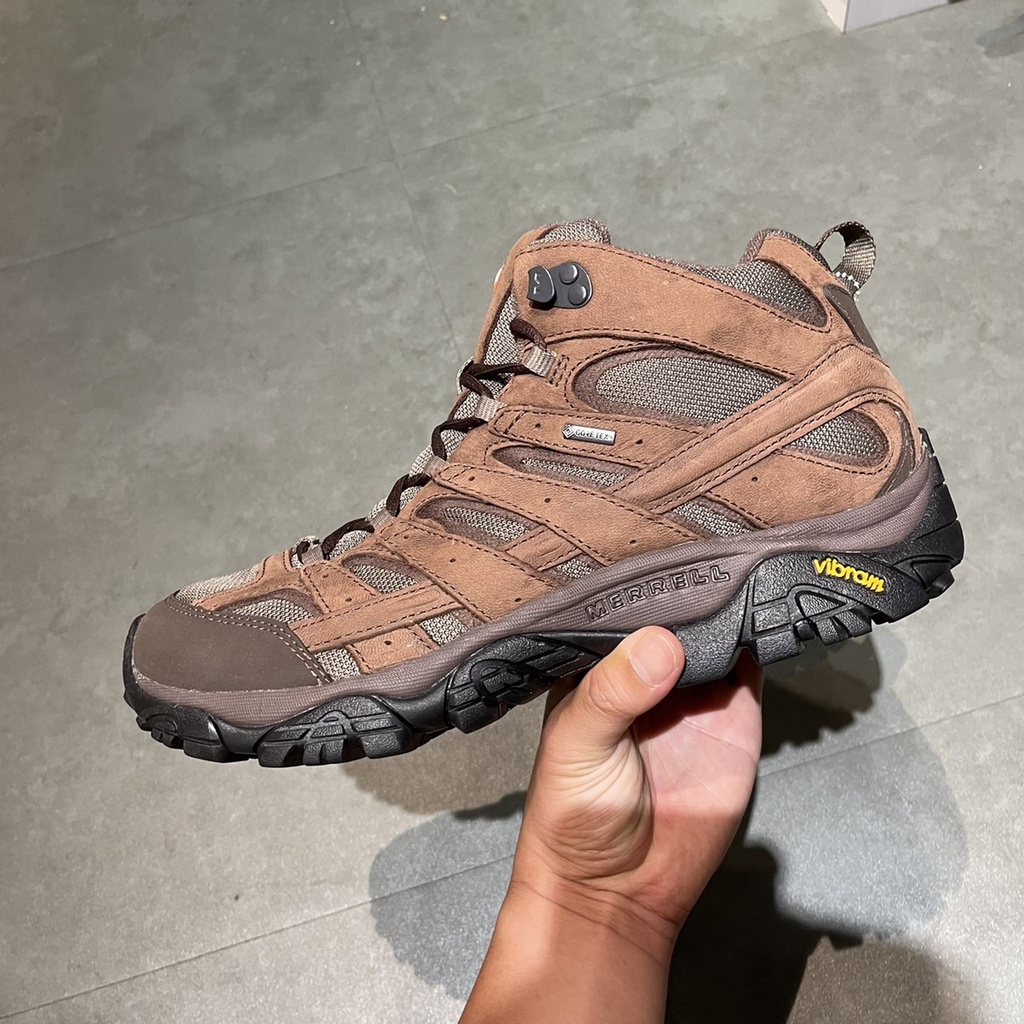 BTW 美國 Merrell 男 MOAB 2 SMOOTH MID GTX 高筒 防水 多功能 健行 登山鞋 咖啡