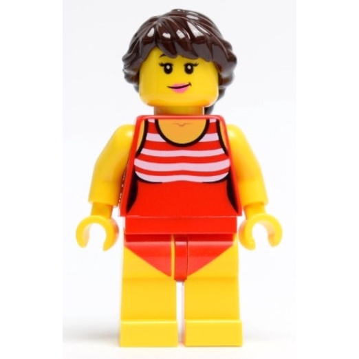 LEGO 31083 樂高 CITY 城市系列 女生 泳裝 紅色 twn336【玩樂小舖】