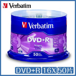 威寶 Verbatim 16X DVD+R AZO 藍鳳凰系列 台灣製 中環代工 50片桶裝 DVD 光碟