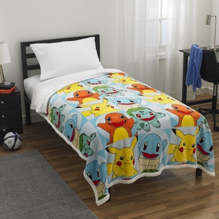 預購👍正版空運👍美國代購 pokemon pikachu 寶可夢 皮卡丘 兒童 毛毯 毯子 棉被 157*228公分