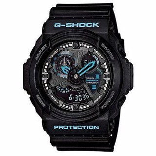 【紐約范特西】現貨 CASIO G-Shock GA-300BA-1A 手錶 粗礦機械 金屬齒輪 天空藍 黑 酷炫