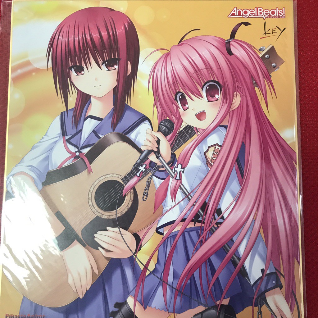 全新 日空版 Key社angel Beats 天使脈動 天使的心跳 特典板色紙 簽名板大小 岩沢まさみユイ款 蝦皮購物