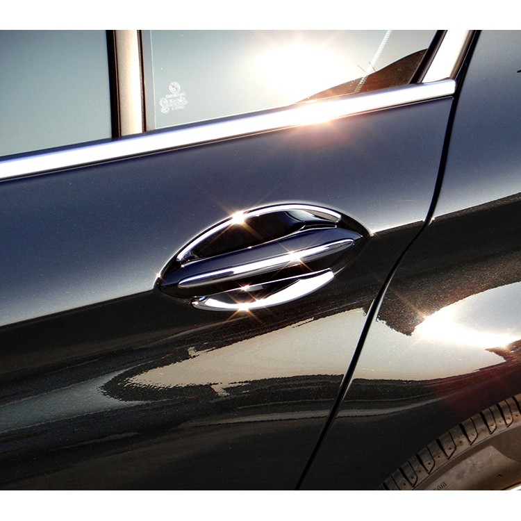 圓夢工廠 BMW 5 F10 F11 530 535 550 518 改裝 鍍鉻銀 車門把手防刮門碗 內襯保護貼片