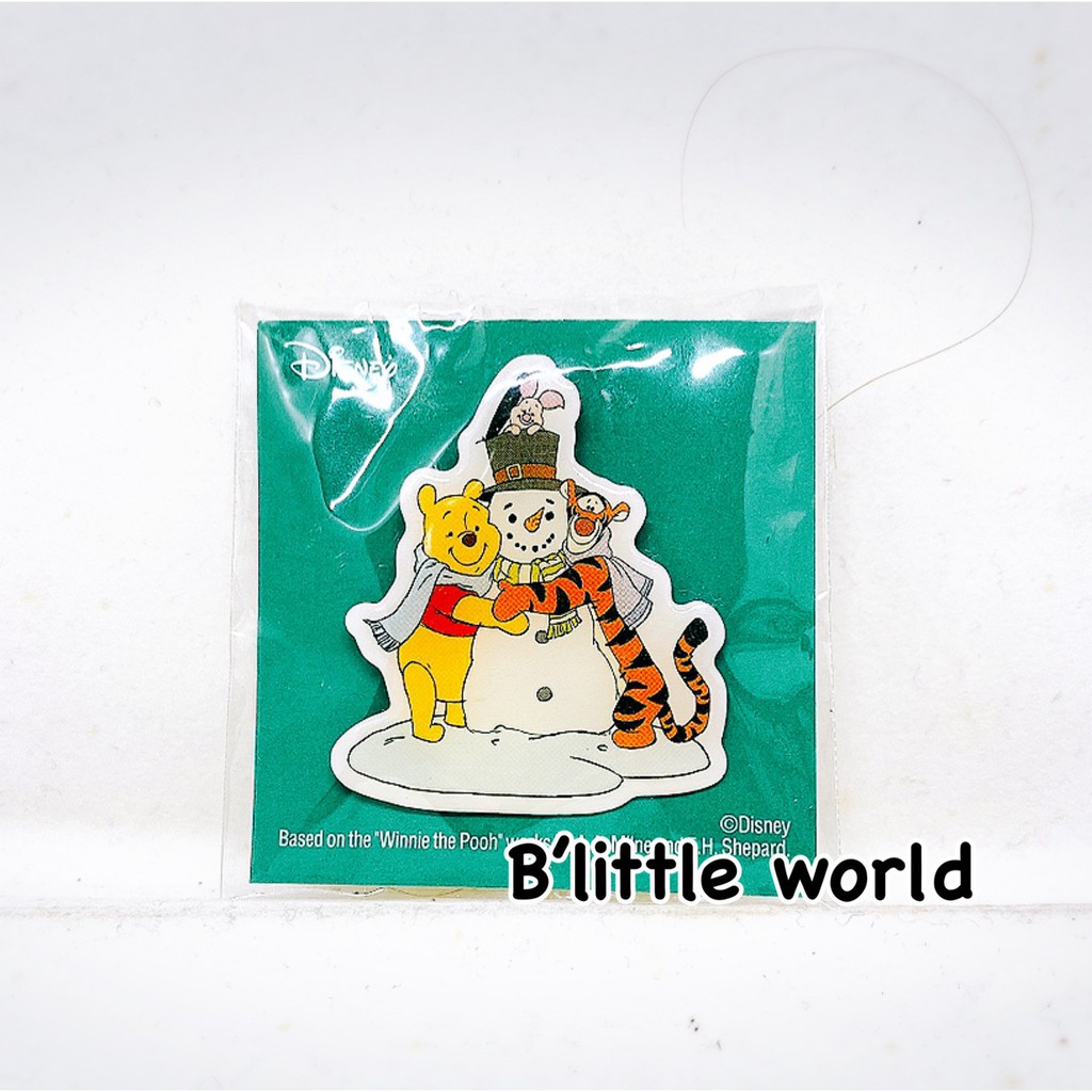 *B'Little World * [現貨] 東京迪士尼專賣店限定商品/維尼跳跳虎聖誕金屬小胸章/東京連線