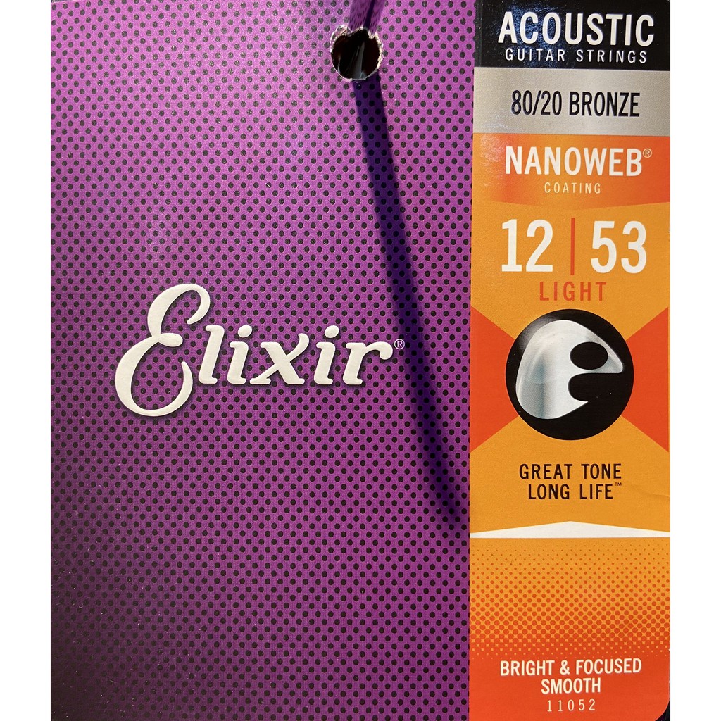 【新麗聲樂器】Elixir 1253 民謠吉他弦 木吉他弦 吉他弦 黃銅 Nanoweb 11052