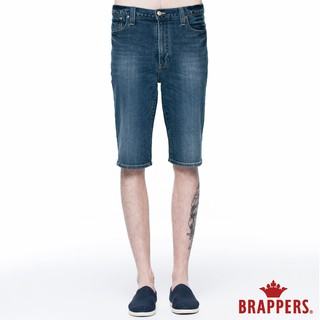 BRAPPERS 男款 HG高腰系列-高腰彈性五分短褲-藍