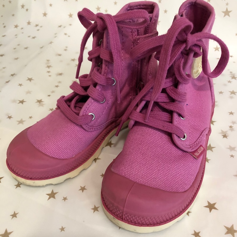 (二手）Palladium 粉紅色女童短靴6-7歲
