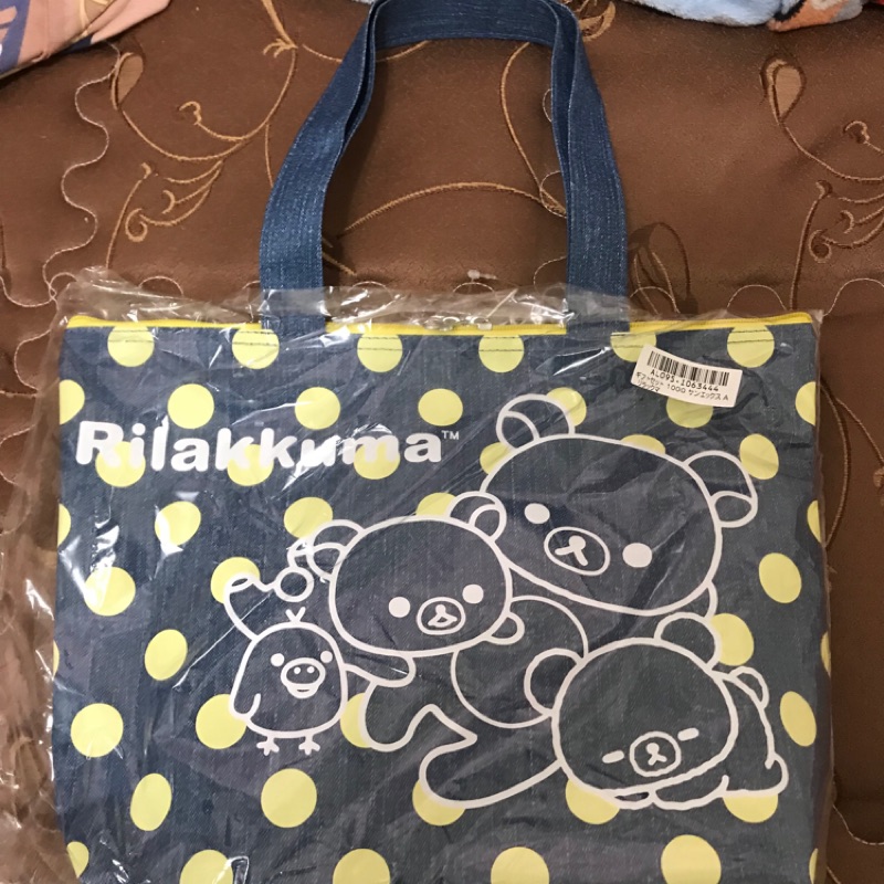 Toreba 日本空運 正版 景品 rilakkuma 拉拉熊 懶懶熊 手提包 化妝包 收納袋 手帕巾 禮物四件組