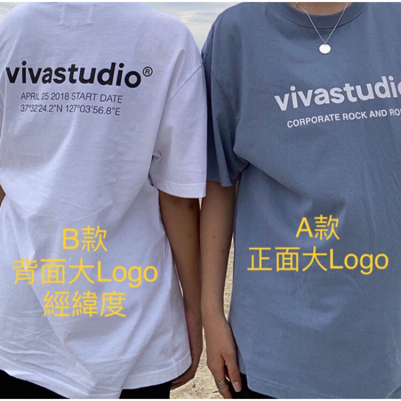 📌 現貨+預購 Jhih’s韓國代購 Vivastudio 經典大Logo/經緯度 短袖上衣/短T/T恤