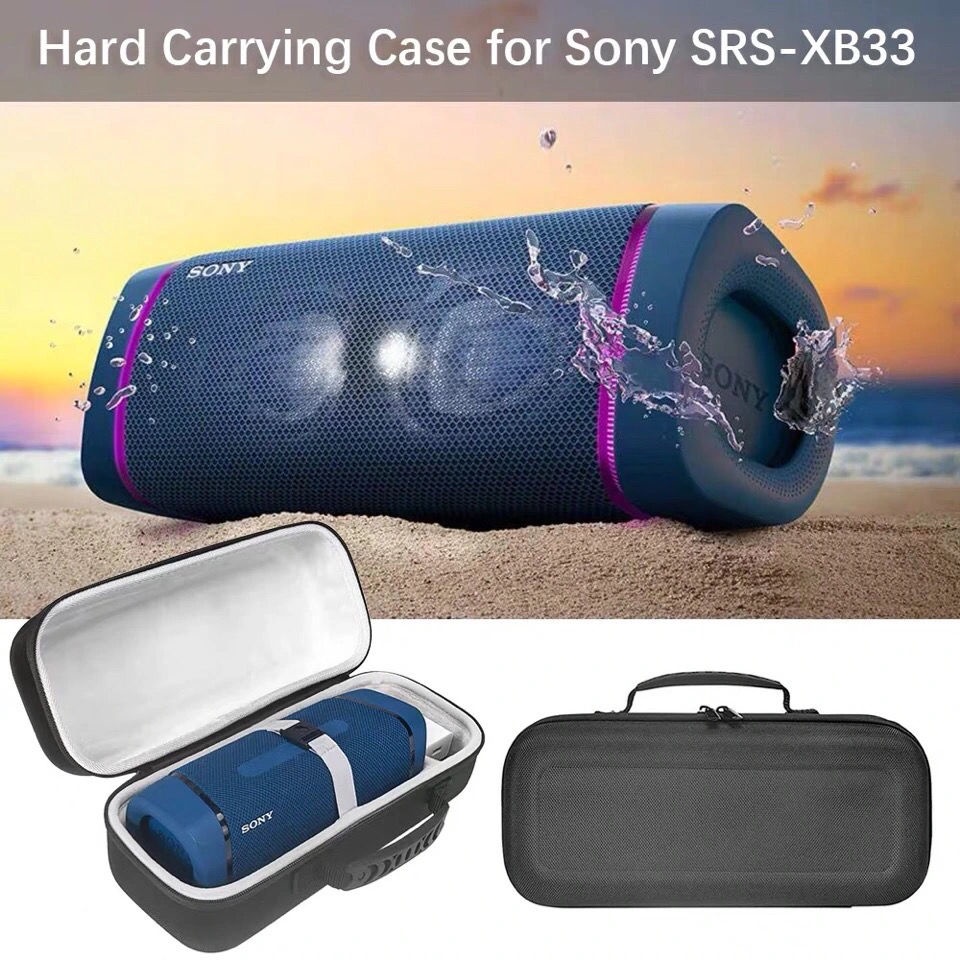 適用Sony/索尼SRS-XB33 無線藍牙音箱包便攜音響揚聲器保護收納盒 藍牙喇叭保護包 收納盒 便攜包