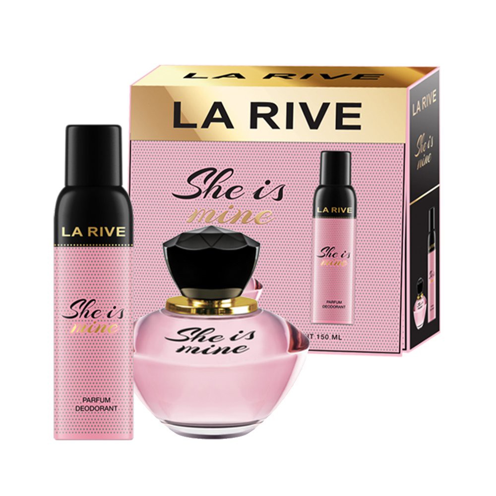 La Rive She Is Mine 香水禮盒香氛禮盒組 淡香精90ml 香水噴霧150ml 蝦皮購物