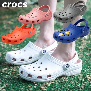 Crocs中性經典涼鞋破洞鞋男女透氣休閒鞋平孔鞋
