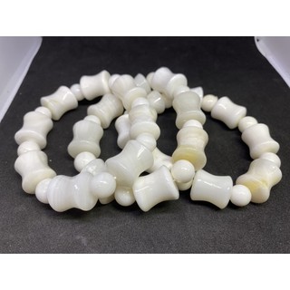 D1014天然有機寶石/玉化硨磲#桶珠型 節節升高 手串 手珠 手鏈