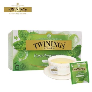 Twinings 薄荷茶葉花草產25包進口薄荷產業包原裝進口