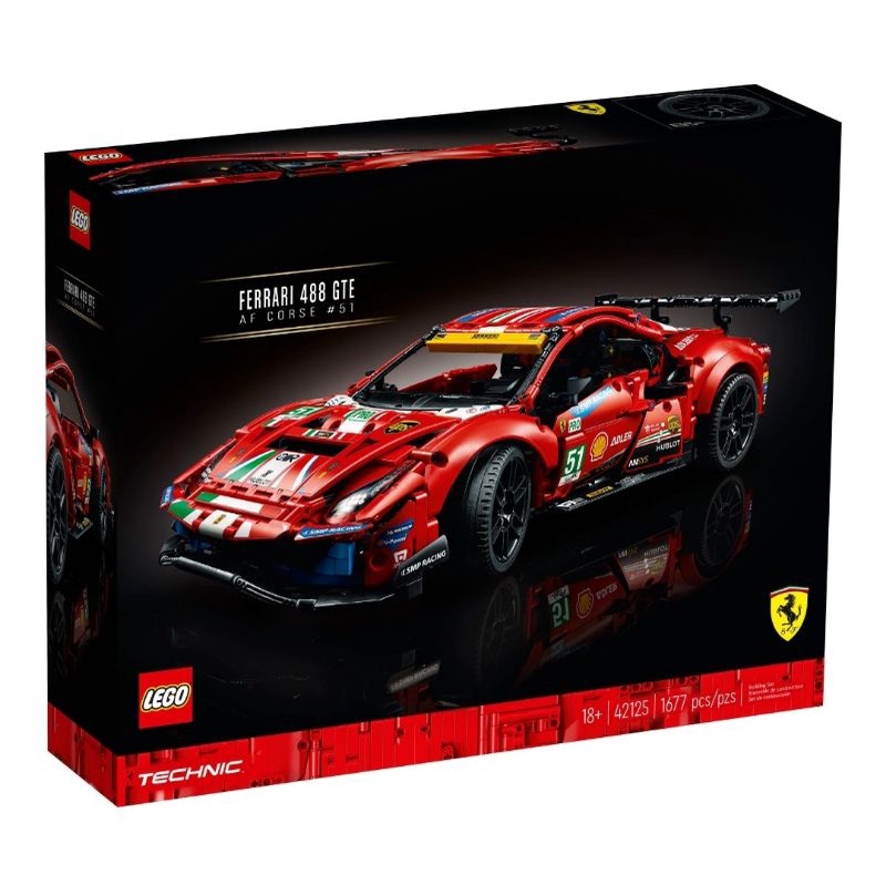 全新現貨 LEGO 樂高 科技 Ferrari 488 GTE AF Corse 42125 賽車 法拉利 台北可面交