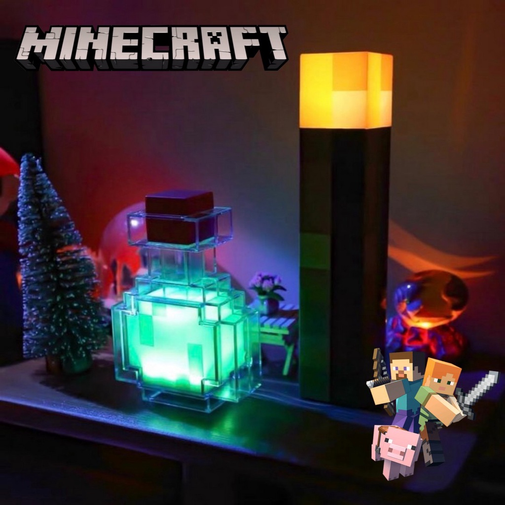 『台灣快速出貨』現貨Minecraft  麥塊 火把 小夜燈 造型燈  USB充電 情人節禮物 我的世界 當個創世神