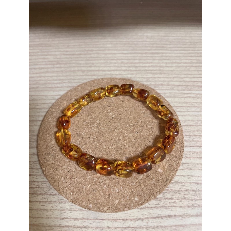 花琥珀桶珠手串 免運 蝦皮購物