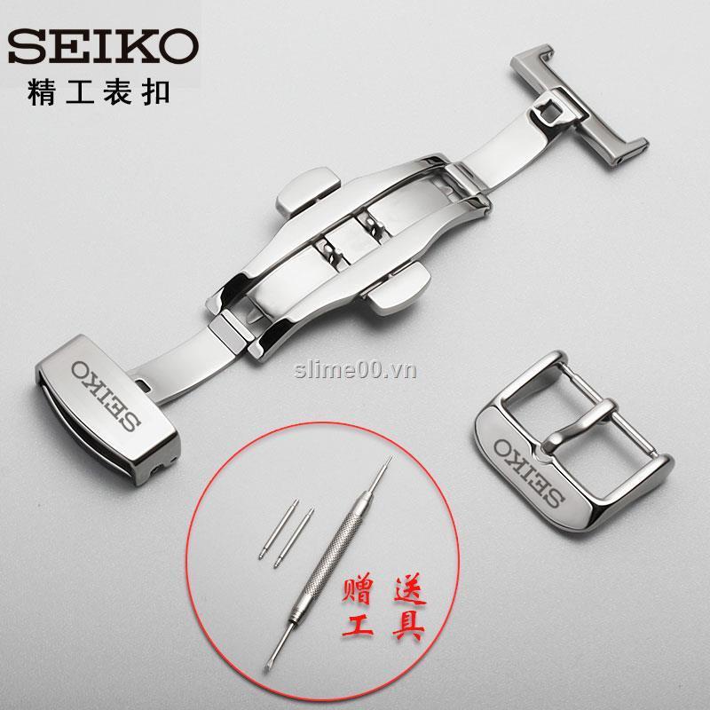 SEIKO ✴ↂ✹精工手錶男女原裝錶帶配件雙按鉤鋼皮帶扣皮帶錶帶配件配件針