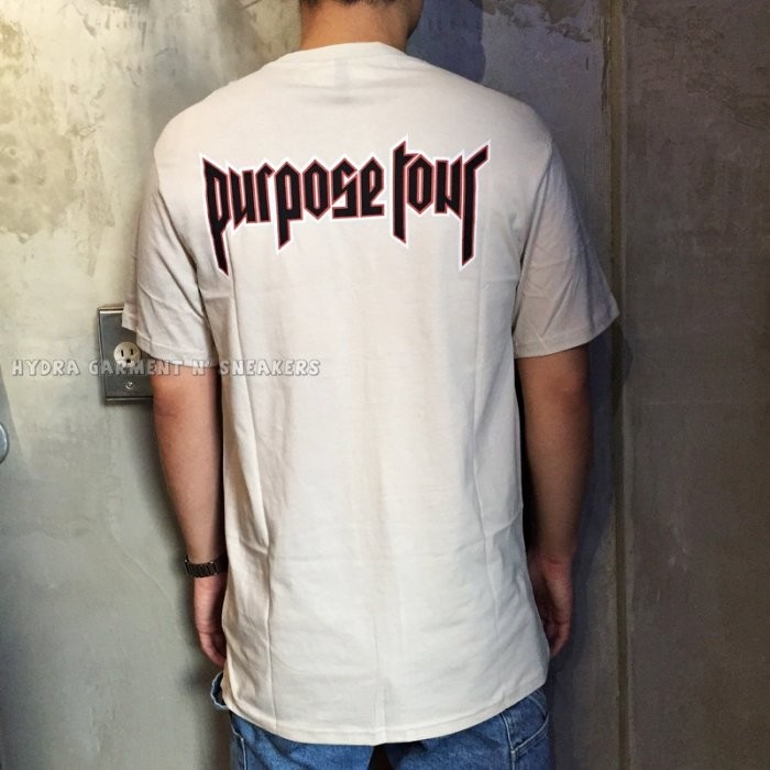 【HYDRA】Justin Bieber x H&amp;M Purpose Tour Staff Tee 米色 小賈斯汀