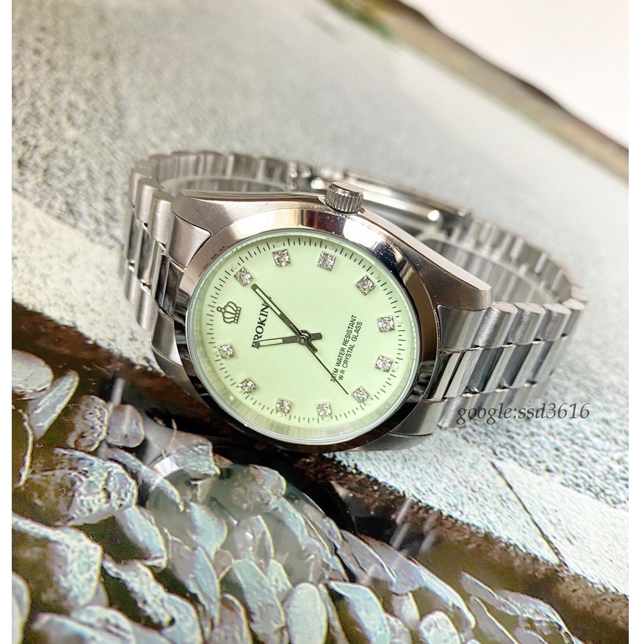 經緯度鐘錶 PROKING皇冠鑽錶 日本機芯台灣品牌 品質優/不鏽鋼錶帶/強化玻璃/夜光錶/大小錶徑可選 2035夜光鑽