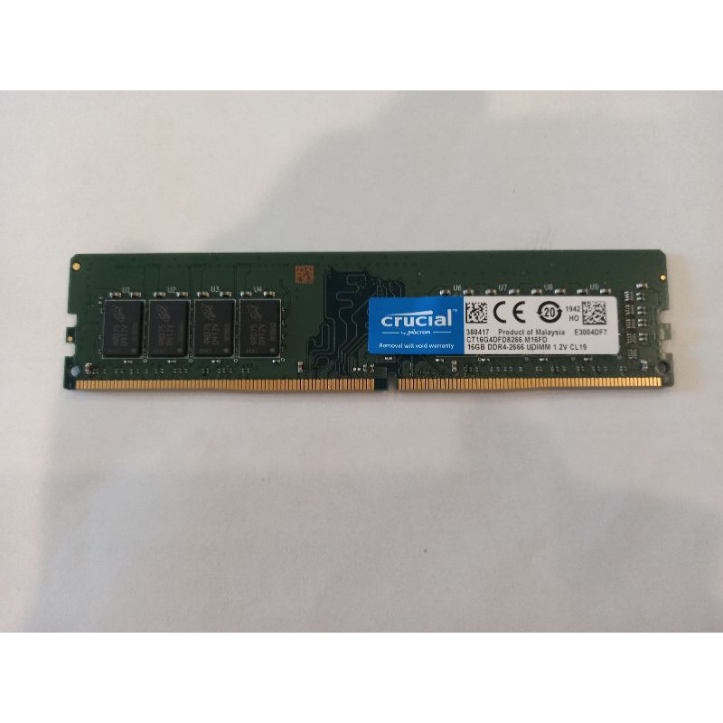 美光 DDR4-2666 16G 記憶體(桌上型)