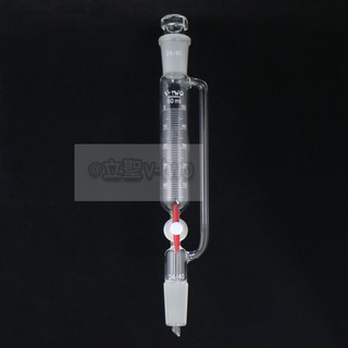 | 立聖實驗器材 | 等壓分液漏斗 -- 油水分離器 -- 鐵氟龍栓 -- 附磨砂玻璃塞 -- 可客製雙活栓