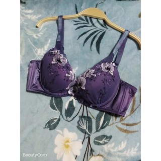 【換季精美商品】華歌爾AB3532B轉售莎薇朵麗深V粉水2UP 70C=32C水袋單內衣(AW紫)