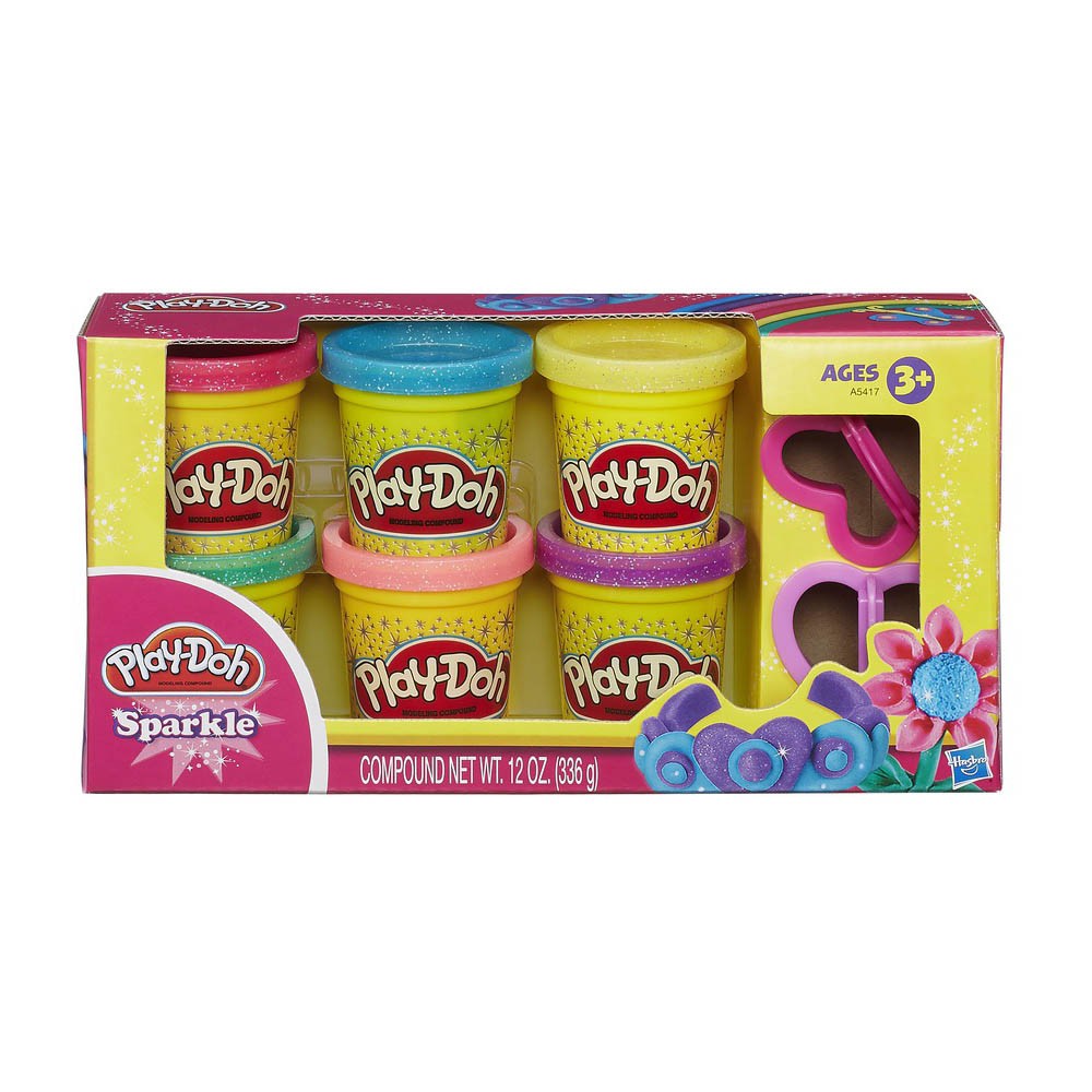【培樂多Play-Doh】創意DIY無毒黏土 閃亮黏土六色黏土組 A5417 (幼兒兒童玩具/益智玩具/兒童手作)