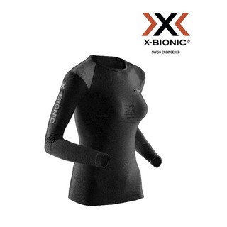 【精選特賣】X-BIONIC RUNNING SPEED 女款 自行車 跑步長袖壓縮衣 灰黑色 運動 壓縮衣