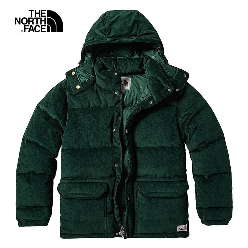 The North Face全新正貨-北面男款綠色可拆式連帽羽絨外套｜4WAZHDB（原價17,380)