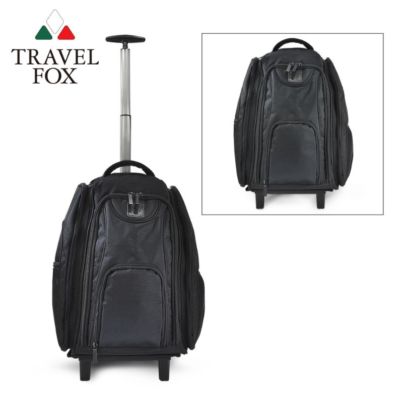 TRAVEL FOX 旅狐 可卸式大容量拉桿包/後背包(TB618-01)黑色(全新)
