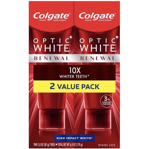 預購 Colgate Optic White Renewal 高露潔 美白牙膏 光感亮白 85g