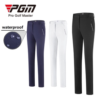 PGM GOLF XS-XL 防水修身中腰女士休閒直筒褲高爾夫運動褲速乾彈力面料拉鍊口袋KUZ127