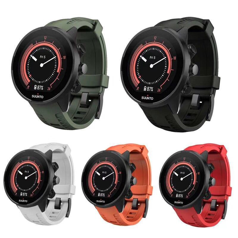 松拓9 頌拓9 Suunto 9硅膠表帶替換腕帶運動硅膠Suunto9松拓9/頌拓斯巴達表帶Baro Copper手表帶