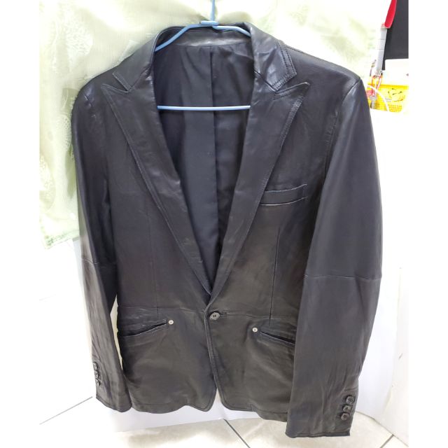 真皮軟皮西裝日本知名設計師上田稔夫男 有毛孔的好皮好工好穿有型 蝦皮購物