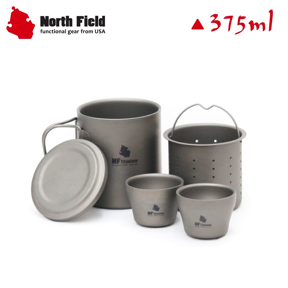 【North Field 美國 純鈦雙層濾網泡茶具組(含2杯)】DNDTK0604/登山/露營