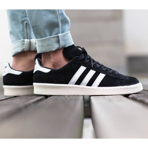 adidas campus black and white