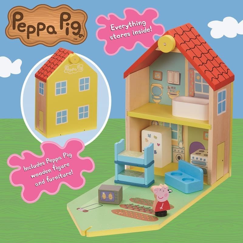 [TC玩具] 佩佩豬系列 粉紅豬小妹 Peppa pig 木製 豪華房屋組 木頭玩具 原價1599 特價