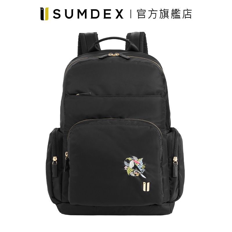 Sumdex｜都會商務雙層電腦後背包(大嘴鳥版) NON-776BK-EM 黑色 官方旗艦店