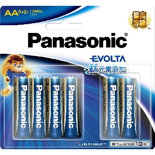 ★下單贈★國際牌 Panasonic EVOLTA鈦元素鹼性電池 3號電池 AA 8+2入<不挑電器皆可使用