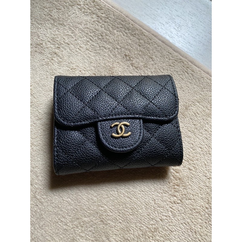 彩妝 vip贈品 Chanel 雙層 卡夾 零錢包
