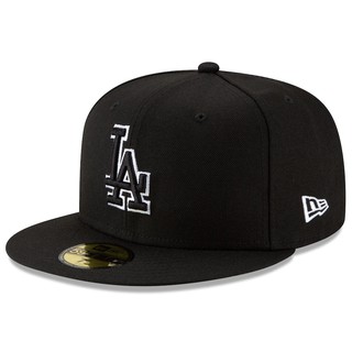New Era MLB 洛杉磯道奇 B-Dub 黑白款 59FIFTY 全封帽 LA