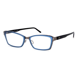 光學眼鏡 知名眼鏡行 (回饋價) - 雕花水藍系列 薄鋼/TR複合材質 15183高品質光學鏡框 (複合材質/全框)