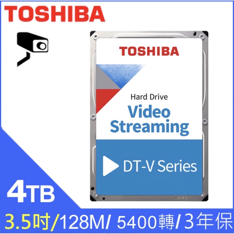 Toshiba 【AV影音監控】 4TB 3.5吋 硬碟(DT02ABA400V)