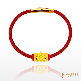 【J’code真愛密碼】✨送 好野虎爺包✨大甲媽 財神 鋼編織金手鍊 9999純黃金 美鑫 22大甲媽