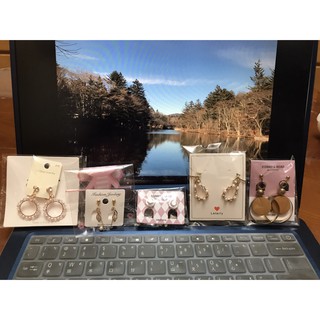 【全新僅試戴！】夾式耳環 氣質葉片、珍珠、鑽飾（保留中）、木質大圓圈 任挑任選 多帶享折扣價哦
