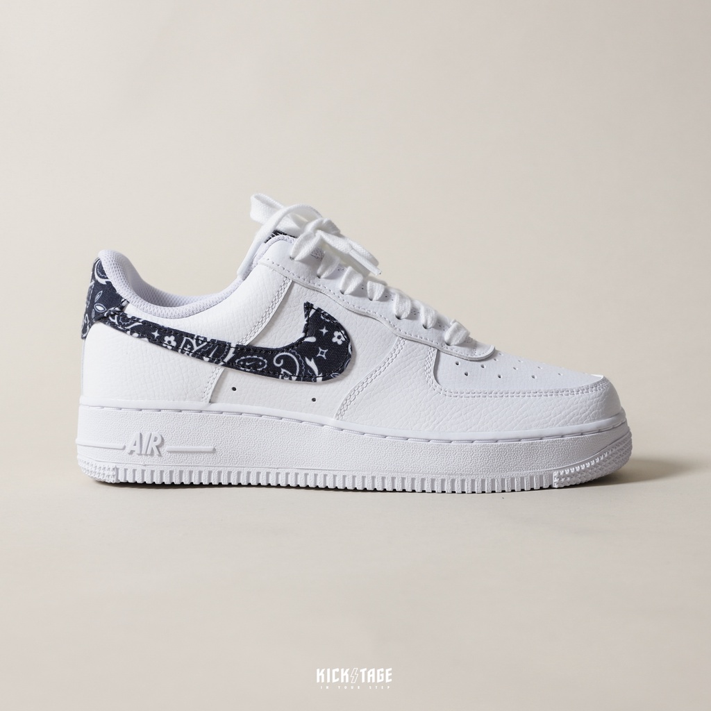 NIKE W AIR FORCE 1 Paisley 白黑 變形蟲 腰果花 AF1 休閒鞋 女鞋【DH4406-101】